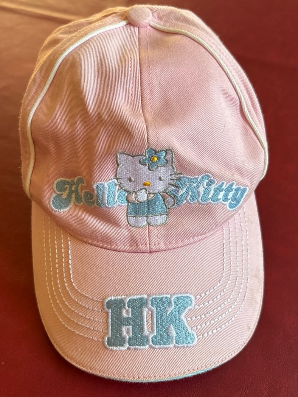 Sanrio Pink Hello Kitty Cap with Light Blue Embroidery